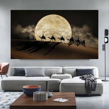 5D Diy Diamond Painting Full Drill Square Round Moon Night Camel Scene Embroidery Mosaic Cross Stitch 2024 - buy cheap