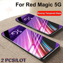 Protetor de tela de vidro temperado para zte nubia red magic, 2 peças película de vidro para proteção de tela 5g red magic 5g 2024 - compre barato