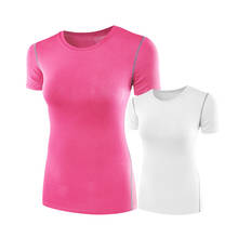 Camisetas de Yoga de manga corta para mujer, mallas para correr, blusa deportiva, chándal de secado rápido, Top para correr, Jersey de Fitness, Rashguard para mujer 2024 - compra barato