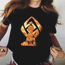 Camiseta feminina genajuku, camiseta de verão casual para mulheres, com estampa de impacto, estilo vintage 2024 - compre barato