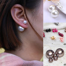 Pendientes largos de perlas de imitación para mujer, aretes colgantes de perlas redondas blancas, moda coreana, joyería 2024 - compra barato