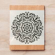 15*15cm mandala redonda diy estênceis em camadas pintura scrapbook colorir gravação álbum modelo decorativo 2024 - compre barato