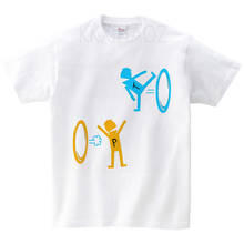 Camiseta de moda para niños, Camisa de algodón puro de manga corta con estampado de pastel, para niño y niña, Portal 2 2024 - compra barato