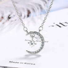 Silver Color Delicate Moon Star Clavicle Chain Necklaces With Zircon For Women Jewelry Gifts Dropshipping S-N476 2024 - buy cheap