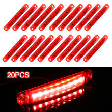 LEEPEE-luces de estacionamiento para autobús, camión y remolque, indicador lateral de luz trasera roja, 9 LED, 24V, 20 unids/set por juego 2024 - compra barato