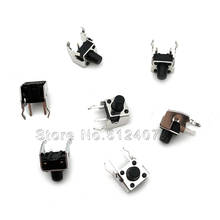 50pcs/lot 6×6×7.5mm Horizontal with bracket switch 6*6*7.5MM touch switch micro key switch horizontal button switch copper pin 2024 - buy cheap