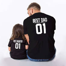 1pcs 1pcs Father and Baby Matching Shirts Best Dad Best Daughter 01 Letter Printed Daddy and Daughter Match Family Look Outfits 2024 - buy cheap