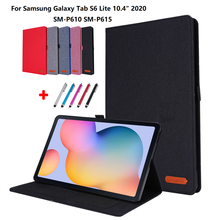 2020 New 10.4" Slim Cloth Book Coque Case Cover for Samsung Galaxy Tab S6 Lite 10.4 SM-P610 SM-P615 Tablet shell Stylus pen Caqa 2024 - buy cheap