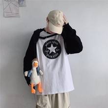 Camiseta de manga larga estilo Hong Kong para hombre, camisa de estudiantes, base fina, blazer, para principios de otoño 2024 - compra barato