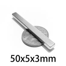 2-50PCS 50x5x3mm N35 Super Cuboid Block Magnets 50*5*3 Neodymium Magnet 50mmx5mmx3mm Permanent NdFeB Strong Magnetic 50*5*3mm 2024 - buy cheap