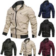 Autumn Winter Jackets Coats Men Long Sleeve Stand Collar Zipper Pockets Jacket Coat Male Jackets Coats Men's Clothing 2024 - buy cheap