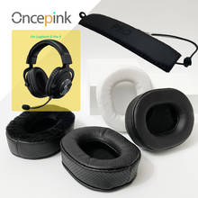 Oncepink almofada para fones de ouvido, substituição de amortecedor para logitech g pro x, peças para reparo e acessórios para fones de ouvido 2024 - compre barato