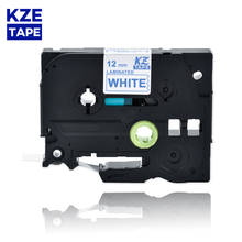 12mm Tze233 Blue on White Laminated Label Tape Cassette Cartridge ribbon for p-touch label printers tze tape Tze-233 tze 233 2024 - buy cheap