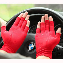 Summer Gloves Unisex Driving Anti-Slip Breathable Ice Silk Sunscreen Gloves Half-Finger Full Fingers SZ037 2024 - buy cheap