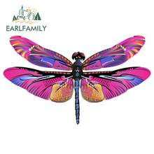 EARLFAMILY 13cm x 7.9cm For Pink Purple Dragonfly Car Stickers Anime Decal Waterproof Personality Motorcycle For JDM SUV RV 2024 - buy cheap