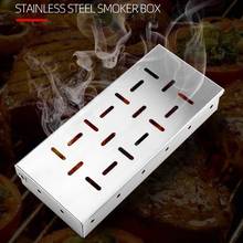 Durable BBQ Stainless Steel Smoker Box Wood Pellet Charcoal Gas Grilling Smoke Generator for Meat Smoking 2024 - buy cheap