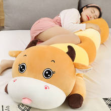 80-120cm Cute Animals Caterpillar Doll Stuffed Unicorn Dinosaur Cattle Plush Toys Soft Cartoon Long Pillow Girls Birthday Gifts 2024 - buy cheap