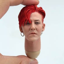 Масштаб 1/6 красные волосы G-Dragon голова Лепка Корея звезда бигбанг голова резьба для 12 дюймов мужской солдат тело модели игрушки 2024 - купить недорого
