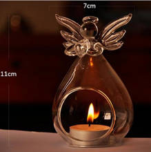 2020 cristal anjo castiçal de vidro castiçal castiçal retro lanterna festa de casamento decoração do jantar 2024 - compre barato