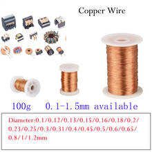 Fio de cobre esmaltado 0.13mm 0.25mm 0.5mm 1mm 1.2mm, fio magnético de cobre, bobina de fio para enrolamento de cobre, peso de 100g 2024 - compre barato
