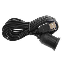 Cable de Panel de plomo de extensión para salpicadero de coche, 2M, 3,5mm, montaje empotrado, USB 2,0, AUX, 54DB 2024 - compra barato