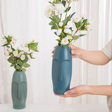 Пластиковая ваза в европейском стиле для домашнего декора, имитация керамики, Цветочная ваза, свадебное украшение, горшок для гидропонных растений 2024 - купить недорого