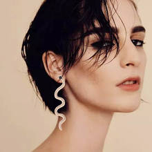 1 Pair Exaggerated Long Serpentine Snake Tassel Stud Earrings Semi-Precious Stone Earrings For Women Jewelry 2024 - buy cheap