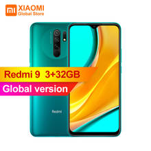 Оригинальная глобальная версия смартфона Xiaomi Redmi 9 3 ГБ 32 ГБ Helio G80 13MP + 8MP камера 6,53 дюймов дисплей 5020 мАч мобильный телефон 2024 - купить недорого