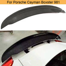 Carbon Fiber Rear Wing Spoiler for Porsche Cayman Boxster 981 2010 - 2016 Coupe Only Car Rear Trunk Wing Spoiler Boot Lip 2024 - buy cheap