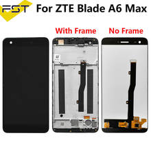 5.5''Black For ZTE Blade A6 Max A0605 LCD Display+Touch Screen Digitizer Assembly+Frame For ZTE A6 Max LCD Panel Glass 2024 - buy cheap