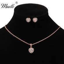 Miallo Fashion Jewelry Sets for Women Accessories Cubic Zirconia Bridal Wedding Necklace and Earrings Set Trendy Party Gifts 2024 - buy cheap