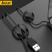 Aveuri 10 Peças Coloridas de Gerenciamento de Cabos Enrolador de Cabo Organizador de Cabos de Silicone USB Flexível Cabo Clips de Acabamento de Desktop Titular 2024 - compre barato