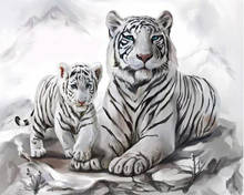 Эко-обои beibehang 3d с изображением семьи милых тигров, картина маслом на стену, фон для детей, обои для украшения дома 2024 - купить недорого