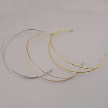 10PCS 1.8mm Double wire metal headbands with circle ends Hair hoops for DIY tiara Crown material Silver Golden 2024 - buy cheap