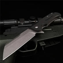 Cuchillo D2 de alta calidad, cuchillo plegable de acero inoxidable, cuchillo de bolsillo, herramienta de supervivencia al aire libre, alta dureza 60HRC, afilado y duradero 2024 - compra barato