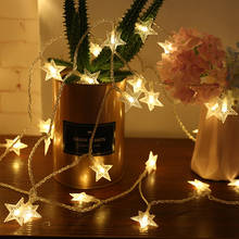 Luz LED de estrella para decoración de árbol de Navidad, adornos navideños para el hogar, regalo de Navidad de Año Nuevo 20/40, 10/2021, 2022 2024 - compra barato