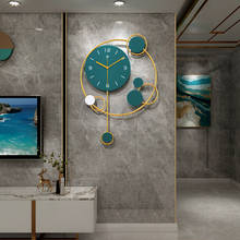 Relógio de parede decorativo sala de estar nordic luxo moderno e minimalista personalidade criativa arte moda casa relógio de parede 2024 - compre barato