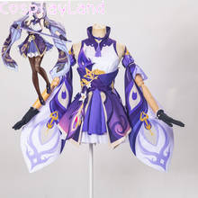 Hot Game Genshin Impact Keqing Cosplay Costume Fancy Carnival Halloween Costumes Women Lolita Dress Sweet Uniform Japan Outfit 2024 - buy cheap