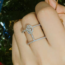 QooLady Мода Япония Корея стиль регулируемый размер высокое качество кубический цирконий камень Личность открытый кольцо для женщин ювелирные изделия F029 2024 - купить недорого