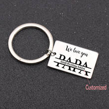 Personalized Charm Keychain Engrave We Love You PAPA Custom Names Keyring For Dad Men Jewelry Key Holder Father's Day Gift 2024 - buy cheap