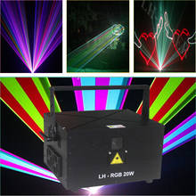 Бесплатная доставка 20 Вт DMX512 ILDA RGB DJ Бар Паб радужные цвета светодиодный сценический свет для танцев 2024 - купить недорого
