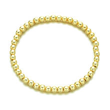 Boho New Ladies Simple Trendy Bracelet Handmade Jewelry Women's Gold Color Elastic Beads Chain Charm Bracelet Friendship Gift 2024 - buy cheap