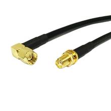 SMA Male Plug Right Angle To SMA Female Jack nut Straight Pigtail Cable RG58 50CM/100CM for wireless antenna 2024 - buy cheap