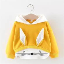 Baby Girl Winter Clothes Autumn Plus Velvet Cotton Long Sleeves Hoodies Sweatshirts Cartoon Ear Sportswear Baby Boys Sweatshirt 2024 - buy cheap