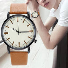 WJ-8058 простой модный кожаный браслет мужские часы reloj hombre горячая Распродажа Популярные кварцевые мужские повседневные наручные часы relogio masculino 2024 - купить недорого