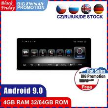 Android 9.0 Car Stereo Player GPS NAVI For Mecerdes Benz C GLC CLS 2014 2015 2016 2017 Audio Multimedia Radio Receiver Head Uint 2024 - buy cheap
