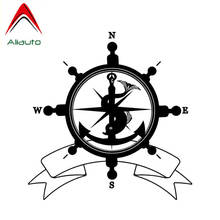 Aliauto Creative Car Sticker Nswe Sea Helm Flag Symbol Anchor Compass Travel Pirates Sailing Accessories PVC Decal,17cm*16cm 2024 - buy cheap