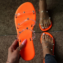 Zapatillas de playa informales para mujer, chanclas transpirables, zapatos bohemios con remaches a la moda, de talla grande 2024 - compra barato