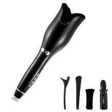 Rosa-em forma de multi-função lcd curling ferro profissional modelador de cabelo ferramentas de estilo curlers wand waver onda automática encaracolado ar 2024 - compre barato