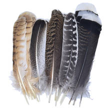 Plumas de águila naturales reales para decoración, artesanía de faisán de pavo, accesorios de fiesta de carnaval, pluma, plumas DIY, 10 unids/lote 2024 - compra barato